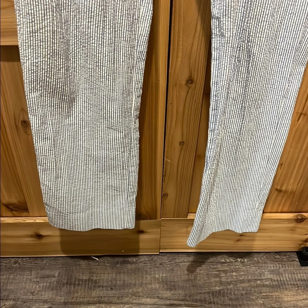 J. Crew Men's Classic Blue and White Pinstripe Pants